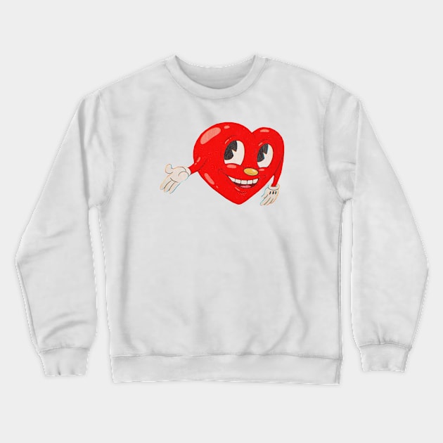 Retro heart Crewneck Sweatshirt by Sasshhaaaart